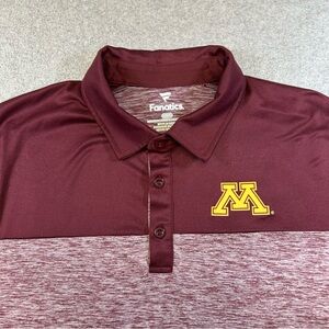 NWT Minnesota Golden Gophers NCAA Fanatics Polo-Men’s Large